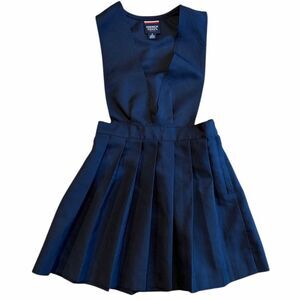 French Toast Deep Blue V-Neck Dress Size 5